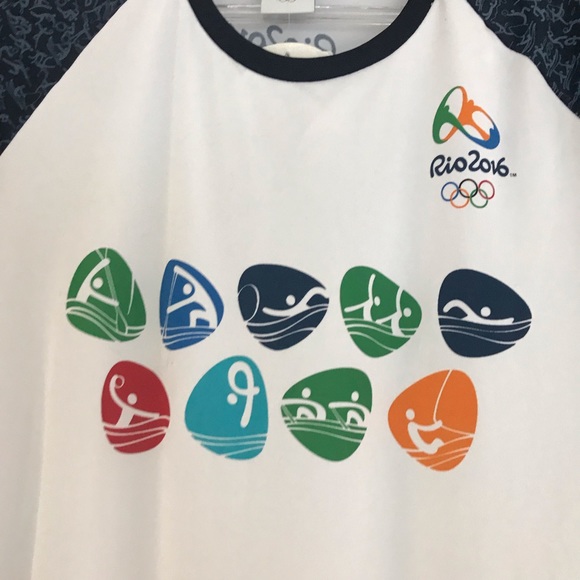 2016 Olympics in Rio, Commemorative Baseball Style Shirt, Size Medium - Picture 1 of 8